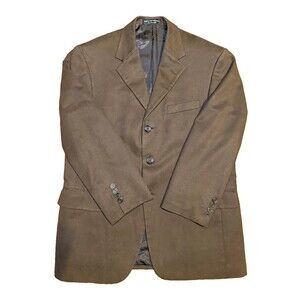 Andrew Fezza Brown Suede Sport Coat Blazer 42 Single-Breasted 2-Button
